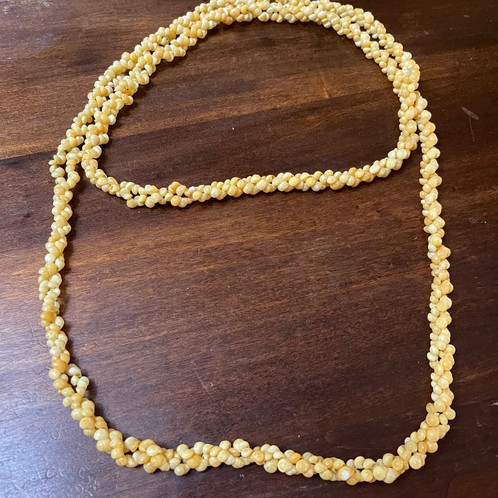 Yellow "Coral" Necklace - Picture 4 of 5